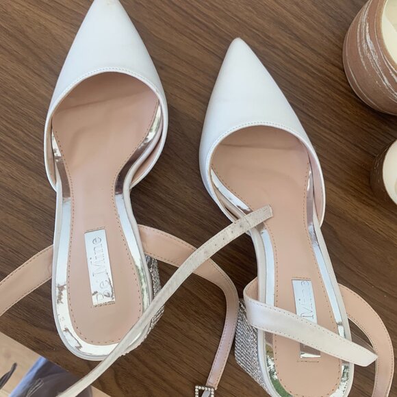 Asos Be Mine Wide Fit Bridal Embellished Heels - Picture 9 of 11